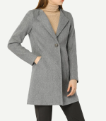 Women's Slimming Grey Coat Womens Wool