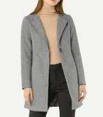 Women's Slimming Grey Coat Womens Wool