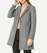 Women's Slimming Grey Coat Womens Wool