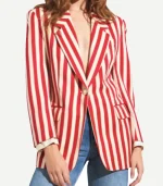 Emily In Paris S4 Collins Red Striped Blazer