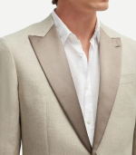 Trendy Beige Wedding Suit