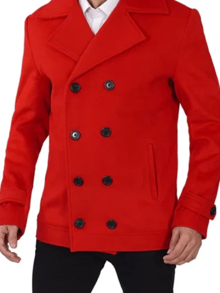 Classic Double Breasted Wool Peacoat