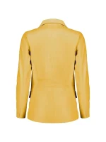 yellow leather blazer for men