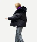 A stylish Womens Jennifer Lawrence Puffer Coat featuring a cozy quilted design and a modern street-style fit.