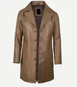 Brown Leather Coat for women featuring a sleek character-driven design and premium hardware for a standout 2026 fashion profile.