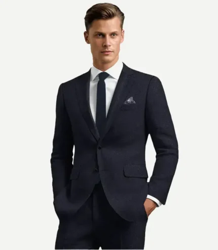 Deep Blue Seersucker Style Suit
