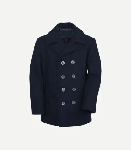 Mens Navy Wool Peacoat