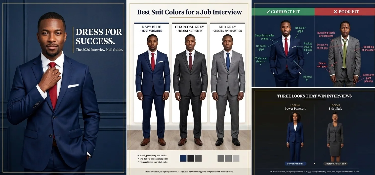 Complete Job Interview Suit Guide and Professional Wardrobe Fit Comparison Chart - American Suiting